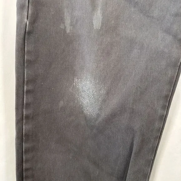 Nike SB Jeans Men's 32 Grey Distressed Cotton Blend Button Zip Vented Flaws - Picture 4 of 14